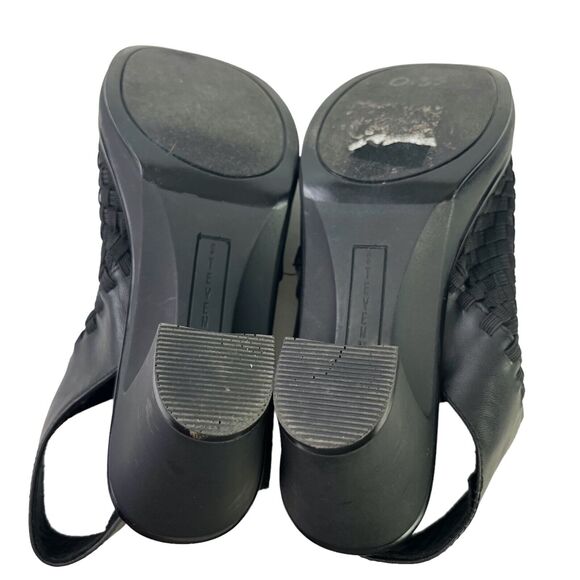 Steven Steve Madden Elmore Women's Woven Black Block High Heels Sandals Shoes 6 - Picture 15 of 16